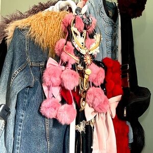 My blush pinks and denim jacket